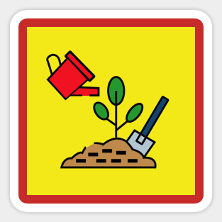 Gardening T-shirt Sticker